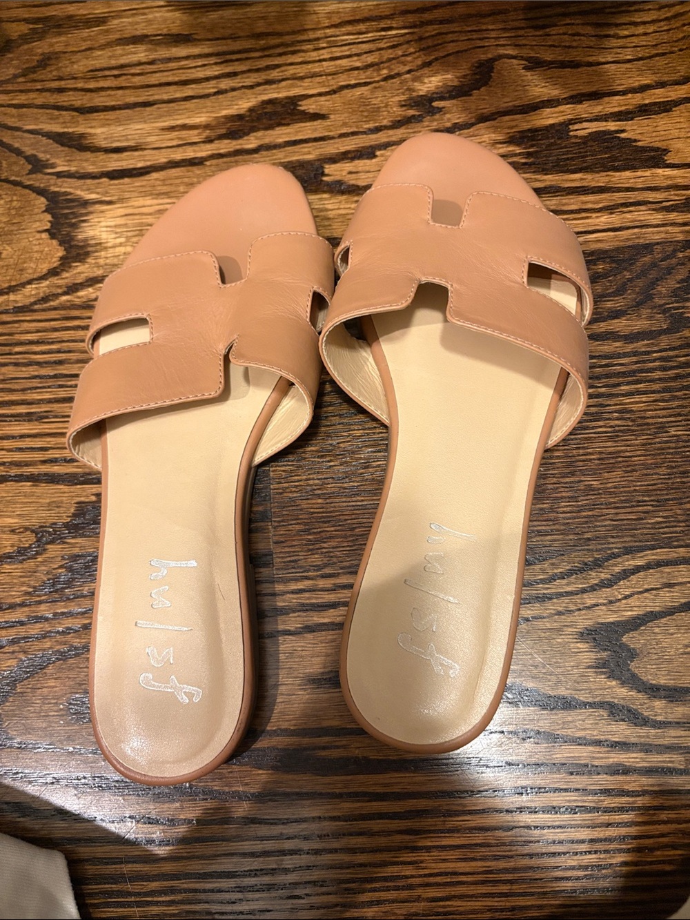 French sole sandals slides
